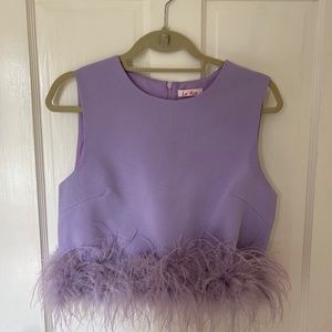 La’ Ros lavender cropped top